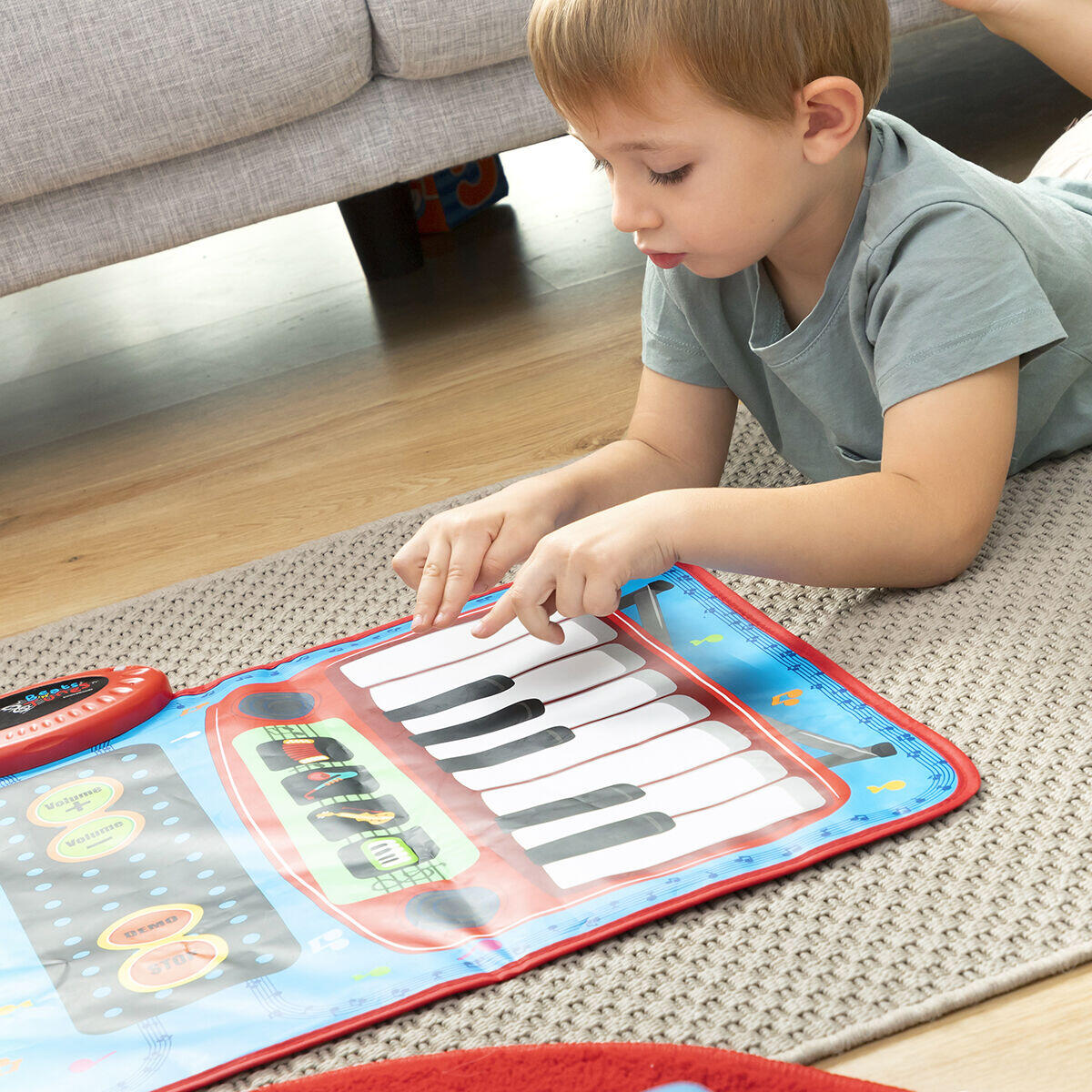 Tapete Musical Interativo com Bateria e Piano, Ritmos e Melodias para Crianças