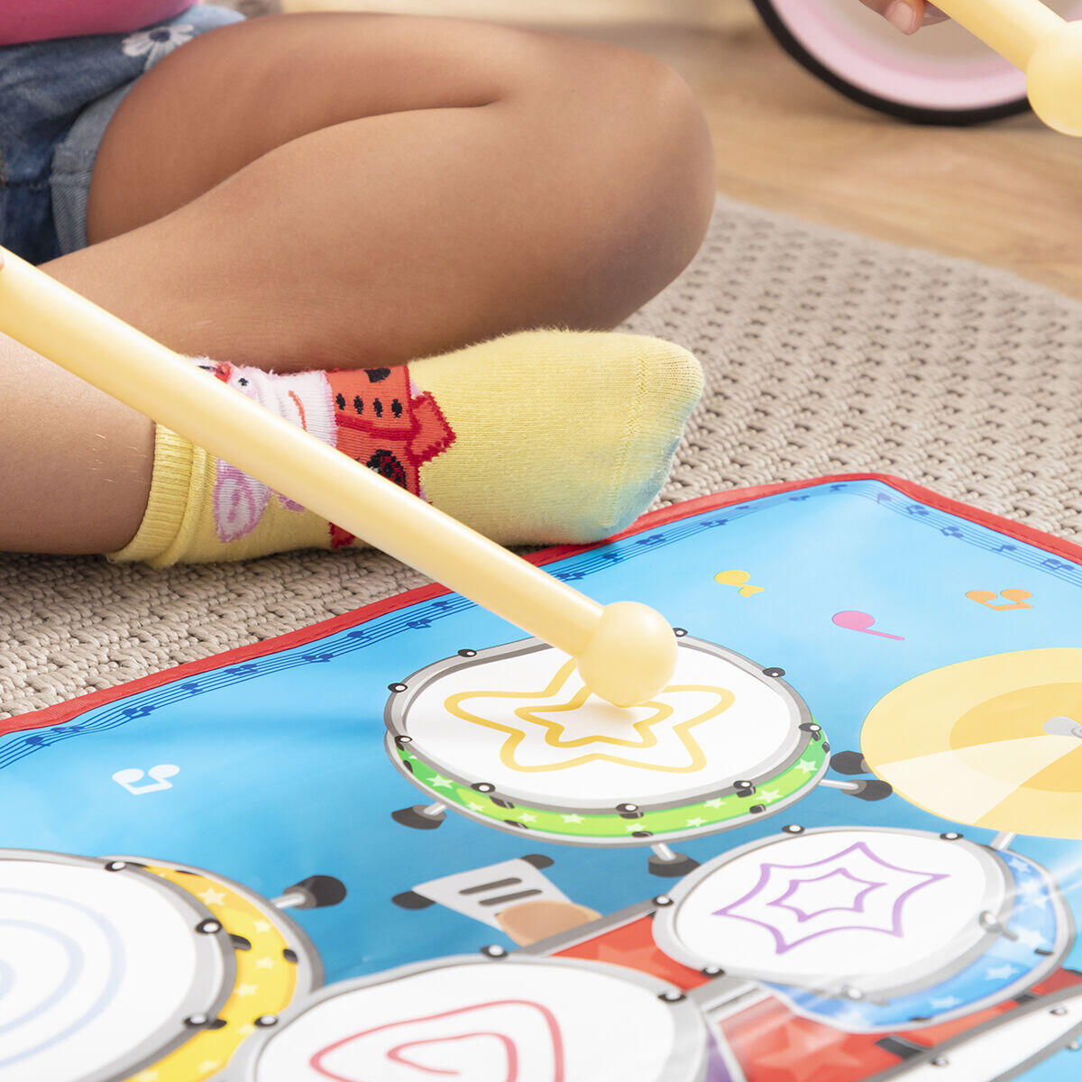 Tapete Musical Interativo com Bateria e Piano, Ritmos e Melodias para Crianças